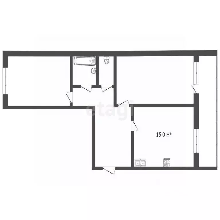 2-к кв. Тюменская область, Тюмень ул. Тимофея Кармацкого, 11 (66.7 м) - Фото 1