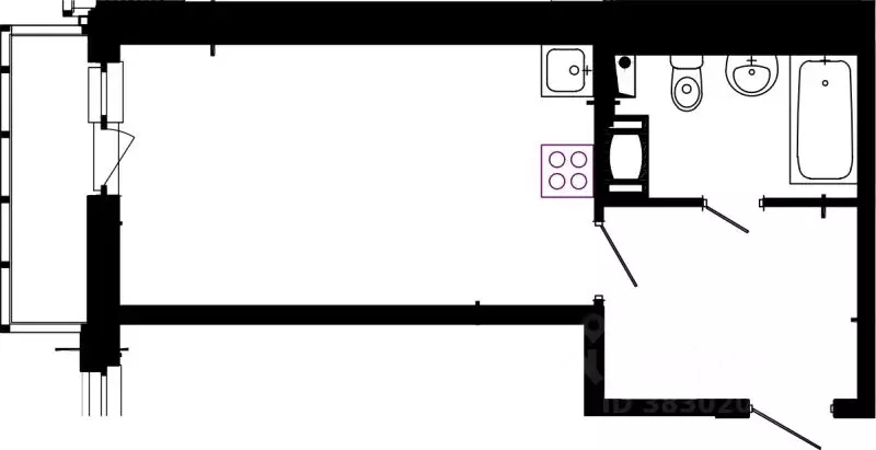 1-к кв. Ленинградская область, Всеволожский район, Заневское городское ... - Фото 1
