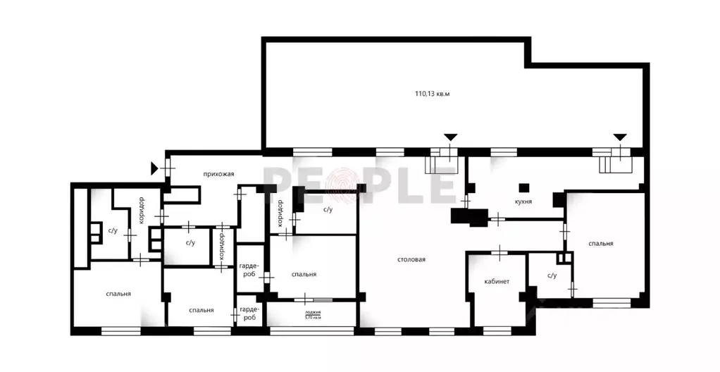 5-к кв. Москва Большой Строченовский пер., 9 (251.1 м) - Фото 2