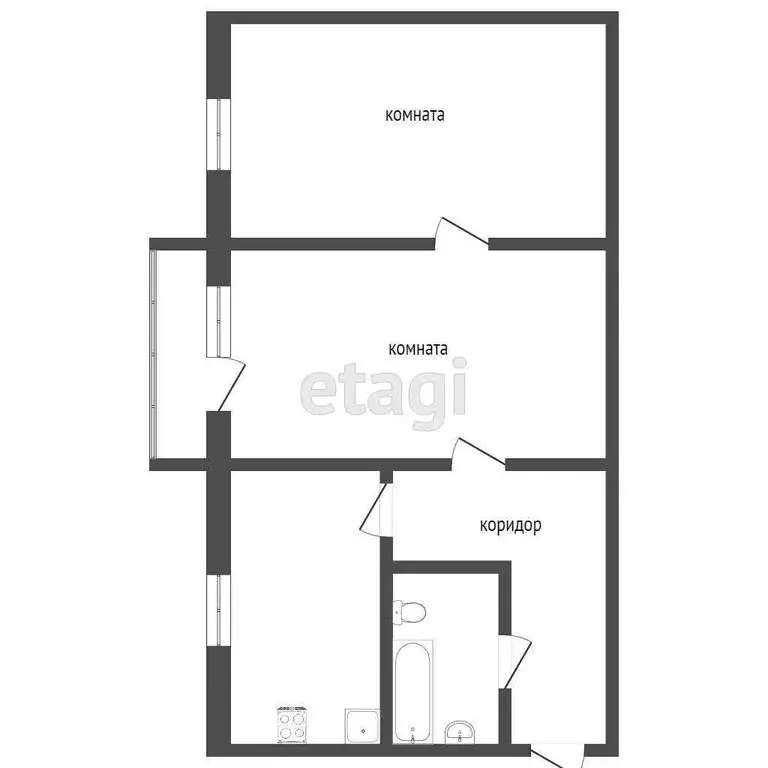 2-комнатная квартира: Златоуст, улица Машиностроителей, 23 (44.2 м) - Фото 1