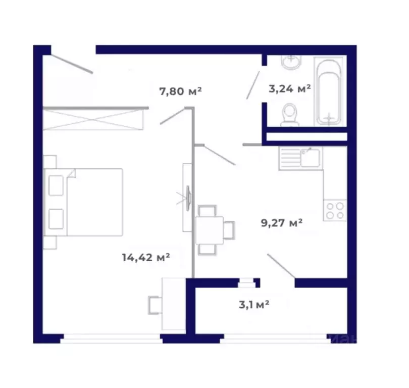 1-к кв. Иркутская область, Иркутский муниципальный округ, Маркова рп, ... - Фото 1