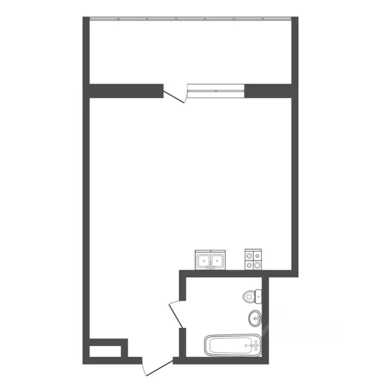 Студия Тюменская область, Тюмень ул. 30 лет Победы, 77 (20.7 м) - Фото 1