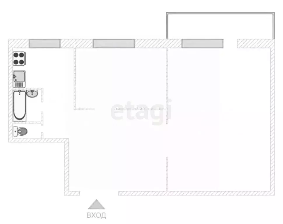 2-к кв. Курганская область, Курган Центральный жилрайон, ул. 1 Мая, 13 ... - Фото 0