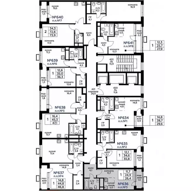 2-к кв. Москва 3-я Хорошевская ул., 17А (74.1 м) - Фото 0