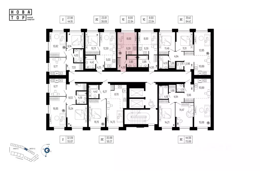 1-к кв. Башкортостан, Уфа Глумилино-1 мкр, Новатор жилой комплекс ... - Фото 2