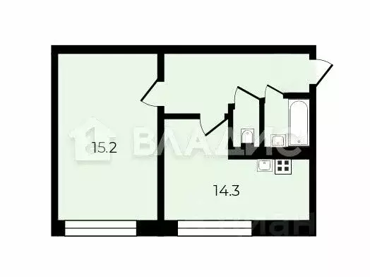 1-к кв. Санкт-Петербург Будапештская ул., 3К2 (34.9 м) - Фото 2