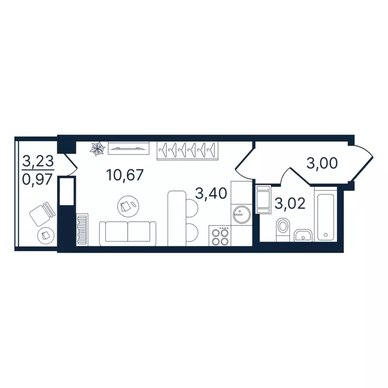 Продаётся квартира-студия, 21.06 м - Фото 1