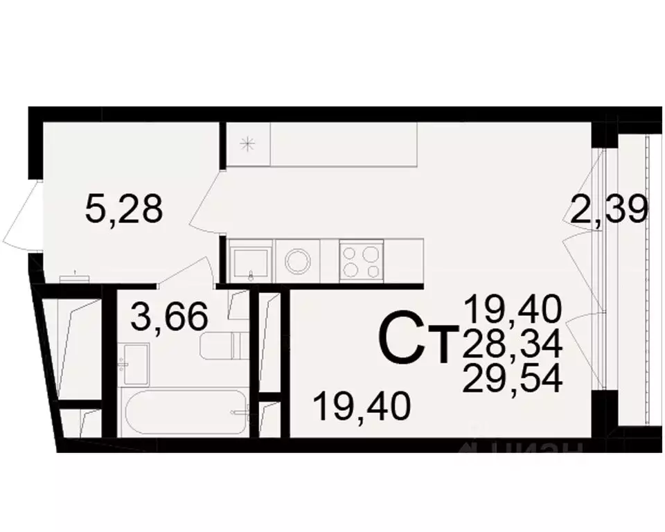 1-к кв. Рязанская область, Рязань Братиславский мкр, Вместе жилой ... - Фото 0