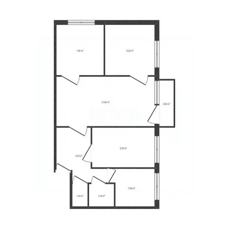 4-к кв. Брянская область, Брянск проезд Федюнинского, 8 (57.9 м) - Фото 1
