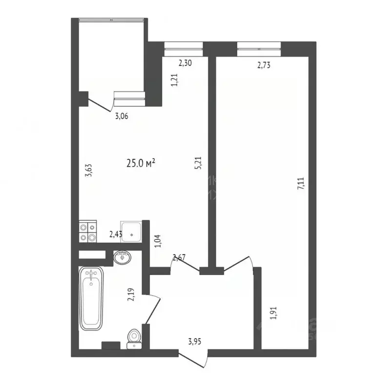 1-к кв. Тюменская область, Тюмень ул. Червишевский Тракт, 47к3 (52.0 ... - Фото 2