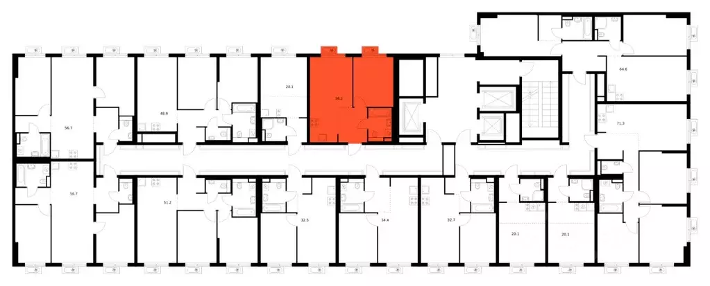 1-к кв. Москва Митинский Лес жилой комплекс, к14 (36.2 м) - Фото 2