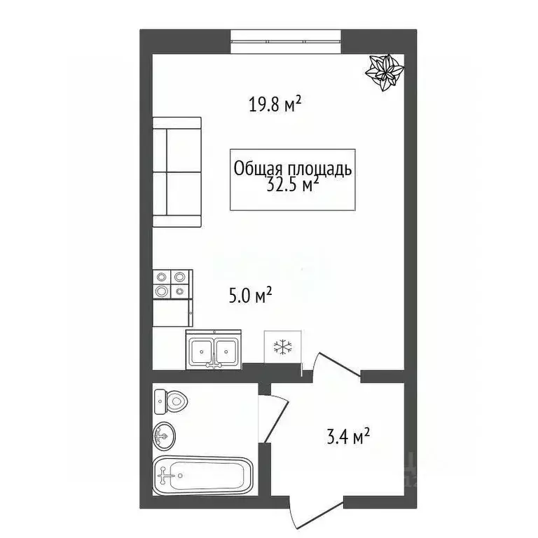 Студия Новосибирская область, Новосибирск ул. Татьяны Снежиной, 43 ... - Фото 1