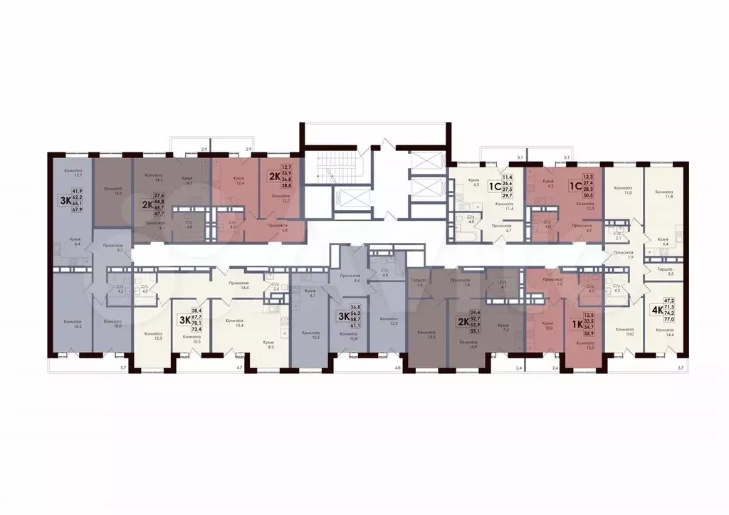 Квартира-студия, 27,5 м, 12/25 эт. - Фото 1