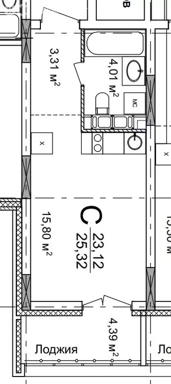 Квартира-студия: Нижний Новгород, 2-я Оранжерейная улица, 4Ак1 (27 м) - Фото 1