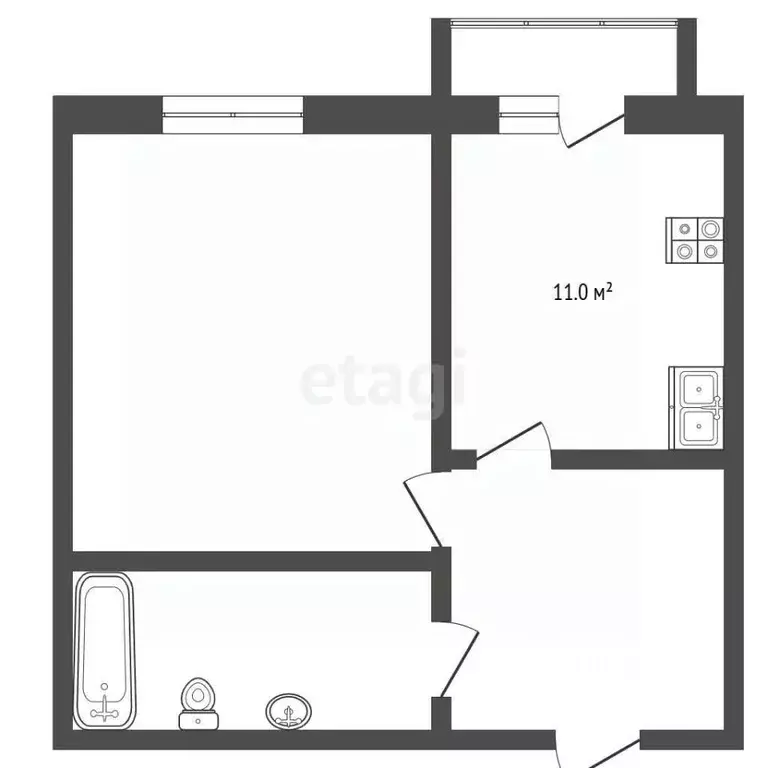 1-к кв. Ставропольский край, Ессентуки ул. Иглина (39.2 м) - Фото 2