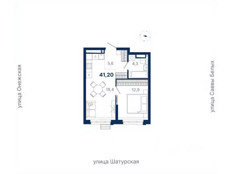 1-к кв. Свердловская область, Екатеринбург ул. Шатурская (41.2 м) - Фото 0