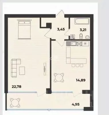 1-к кв. Севастополь ул. Парковая, 15 (49.5 м) - Фото 2