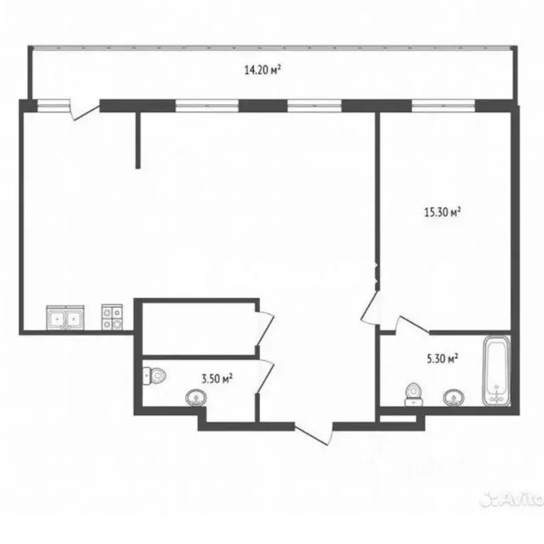 3-к кв. Санкт-Петербург Парашютная ул., 34 (75.8 м) - Фото 2