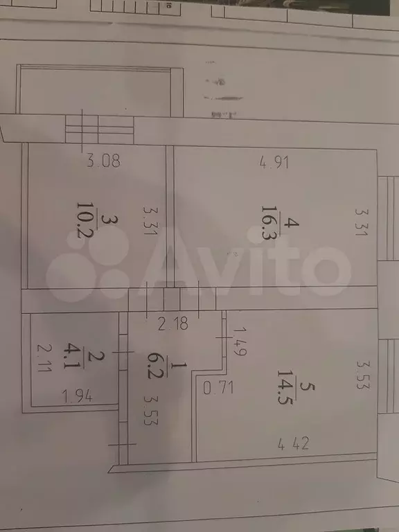 2-к. квартира, 52,4 м, 6/13 эт. - Фото 0