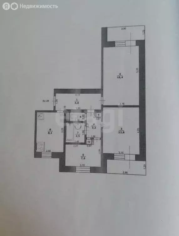3-комнатная квартира: Алексеевка, Республиканская улица, 69 (59.1 м) - Фото 1