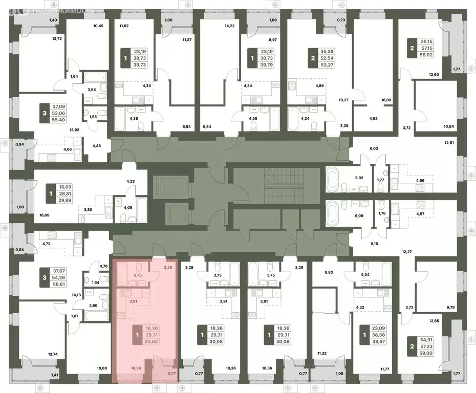 1-комнатная квартира: Уфимский район, село Миловка (30.08 м) - Фото 1