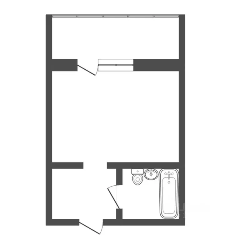 Студия Тюменская область, Тюмень ул. Мельникайте, 63 (15.9 м) - Фото 2