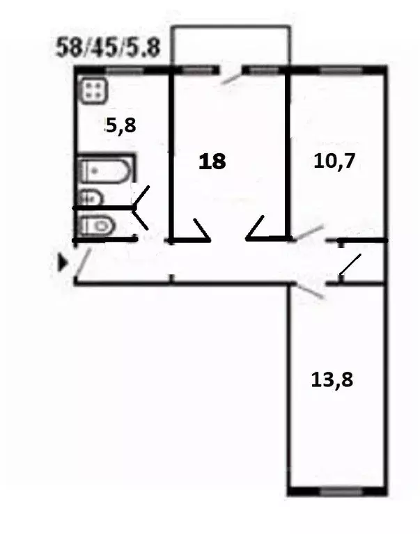 3-к кв. Самарская область, Самара ул. Антонова-Овсеенко, 10 (57.9 м) - Фото 2