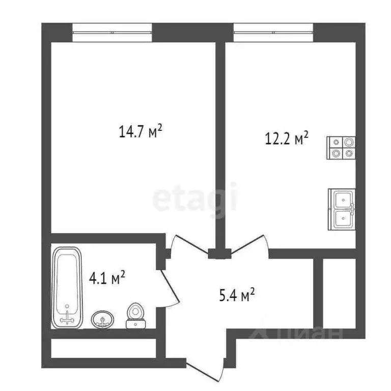1-к кв. Москва Михалковская ул., 48к2 (37.0 м) - Фото 2