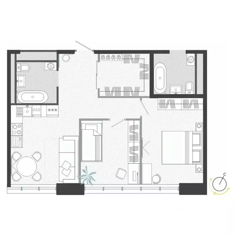 3-к кв. Приморский край, Владивосток ул. Нейбута (56.6 м) - Фото 1