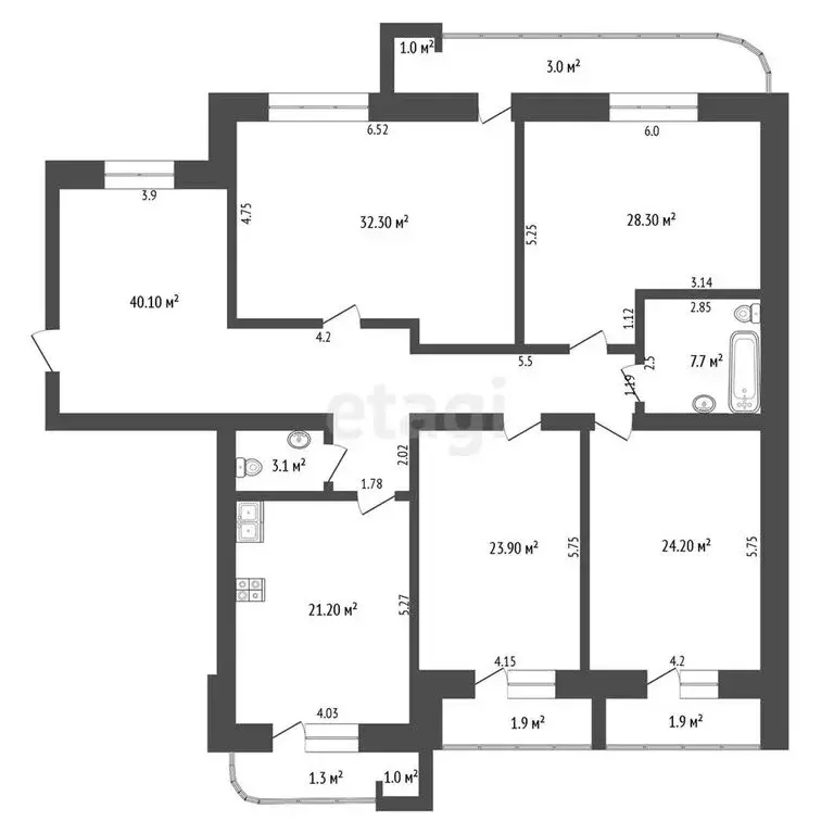 4-комнатная квартира: Чита, улица Полины Осипенко, 22 (180.5 м) - Фото 0