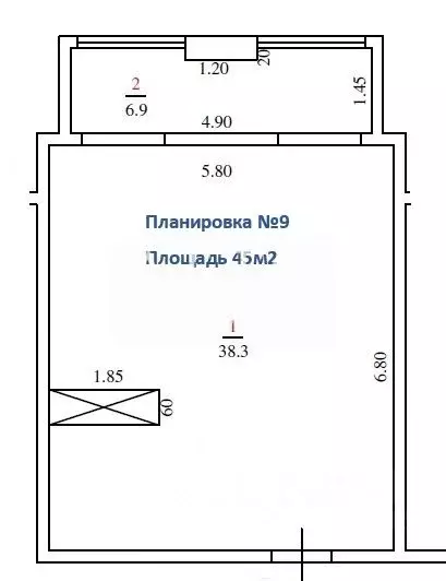2-к кв. Краснодарский край, Сочи Завокзальный мкр, пер. Трунова, 6к1 ... - Фото 2