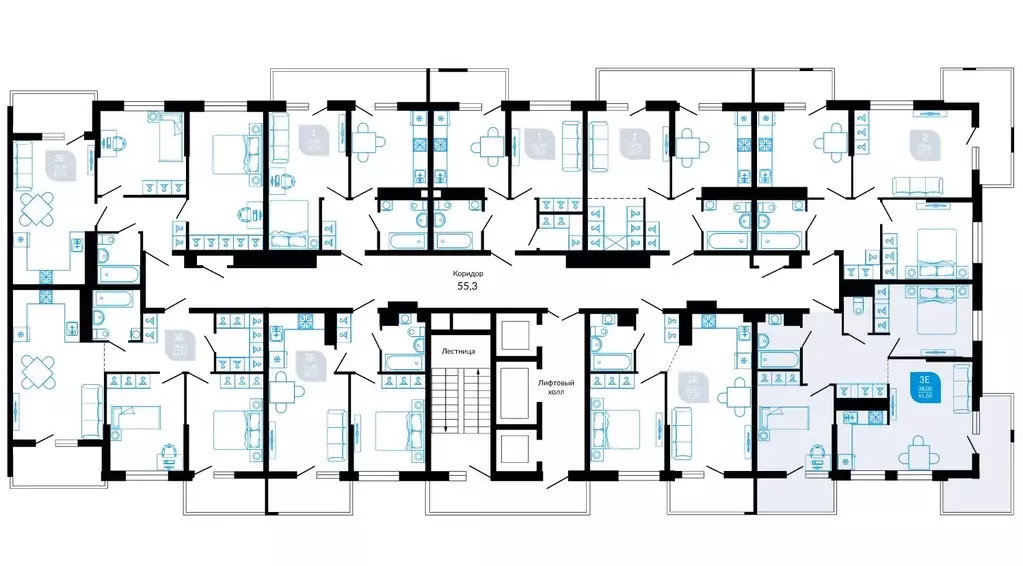 2-к кв. Краснодарский край, Краснодар ул. Конгрессная, 41к1 (59.0 м) - Фото 2