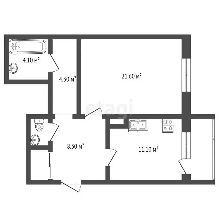 1-комнатная квартира: Новый Уренгой, район Южная Жилая Часть, ... - Фото 1