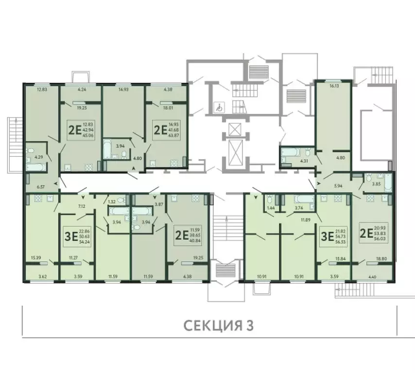 2-к кв. Воронежская область, с. Новая Усмань, Ольха мкр  (56.53 м) - Фото 2
