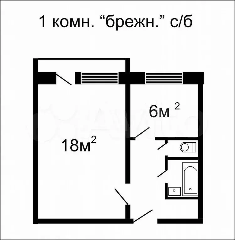 1-к. квартира, 30,8 м, 1/5 эт. - Фото 0