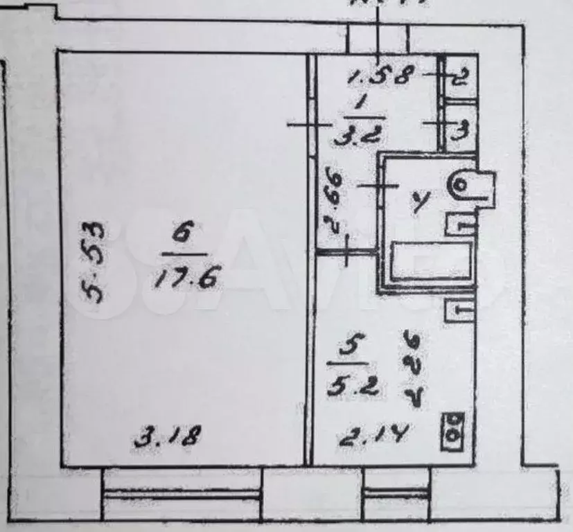 1-к. квартира, 28,8 м, 1/9 эт. - Фото 0