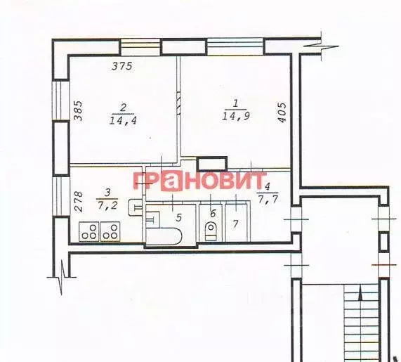 2-к кв. Новосибирская область, Новосибирск ул. Мичурина, 27 (49.3 м) - Фото 1