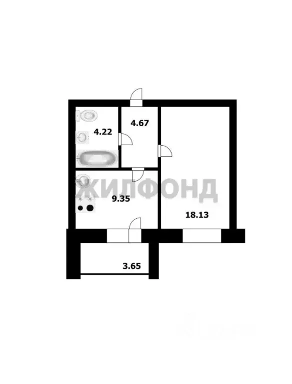 1-к кв. Новосибирская область, Новосибирск ул. Адриена Лежена, 31 ... - Фото 1