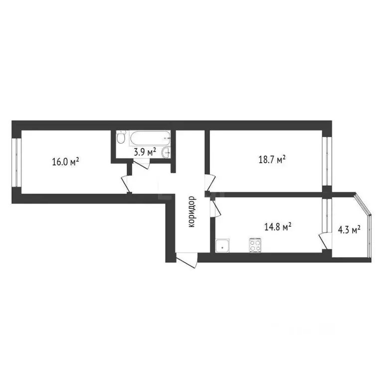 2-к кв. Ханты-Мансийский АО, Сургут ул. Семена Билецкого, 4 (72.0 м) - Фото 1