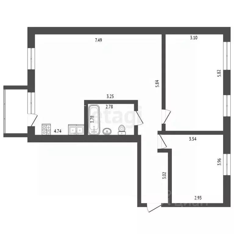 3-к кв. Саха (Якутия), Якутск ул. Федора Попова, 18 (79.3 м) - Фото 2