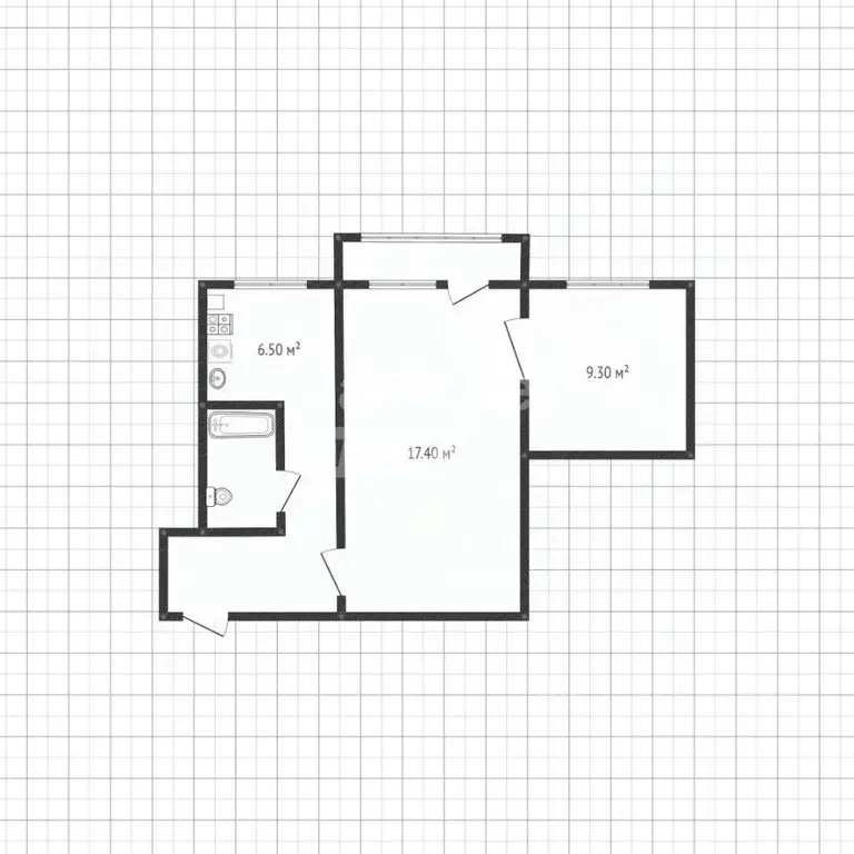 2-к кв. Липецкая область, Липецк ул. Кузьминская, 3А (39.9 м) - Фото 2