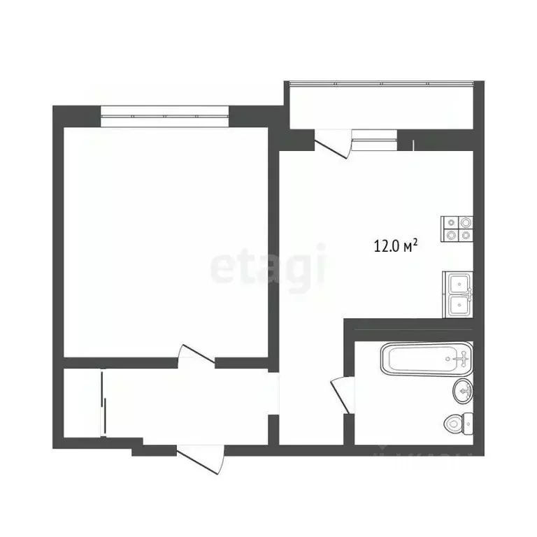 1-к кв. Тюменская область, Тюмень ул. Заполярная, 11 (37.9 м) - Фото 2