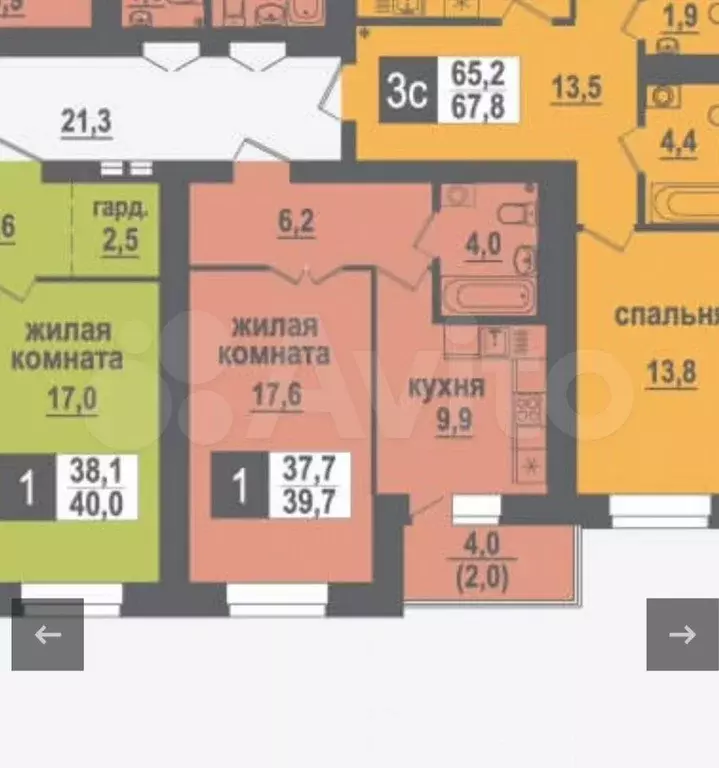 1-к. квартира, 40 м, 7/9 эт. - Фото 0