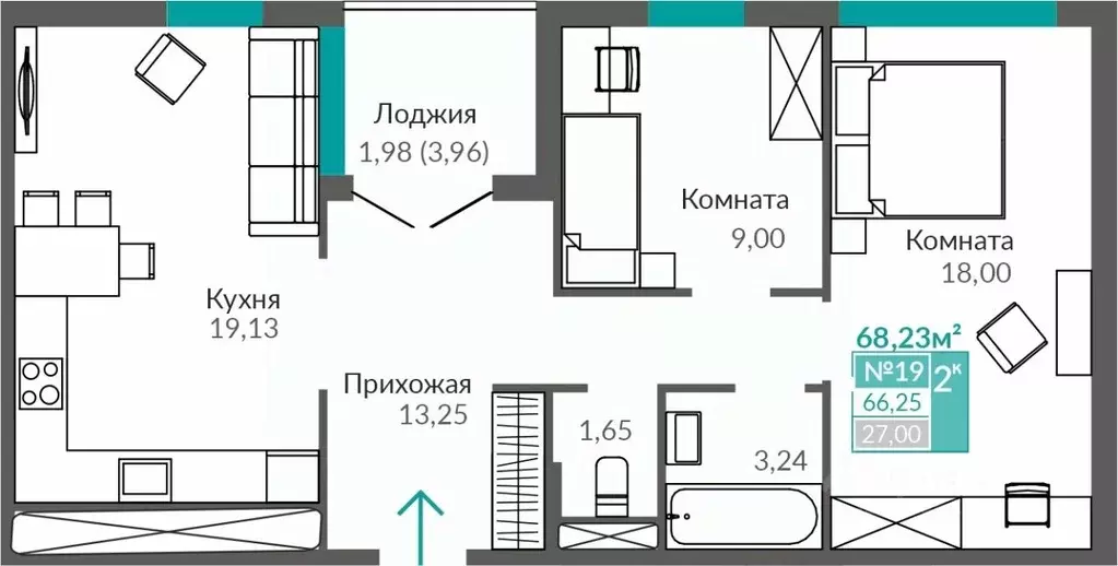 2-к кв. Крым, Симферополь Крымская роза мкр, Абрикос жилой комплекс ... - Фото 0