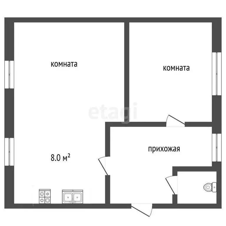 2-комнатная квартира: посёлок городского типа Судиславль, улица Мира, ... - Фото 1