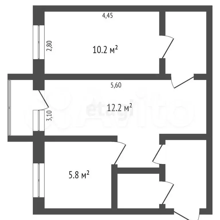 2-к. квартира, 41,2 м, 5/5 эт. - Фото 0