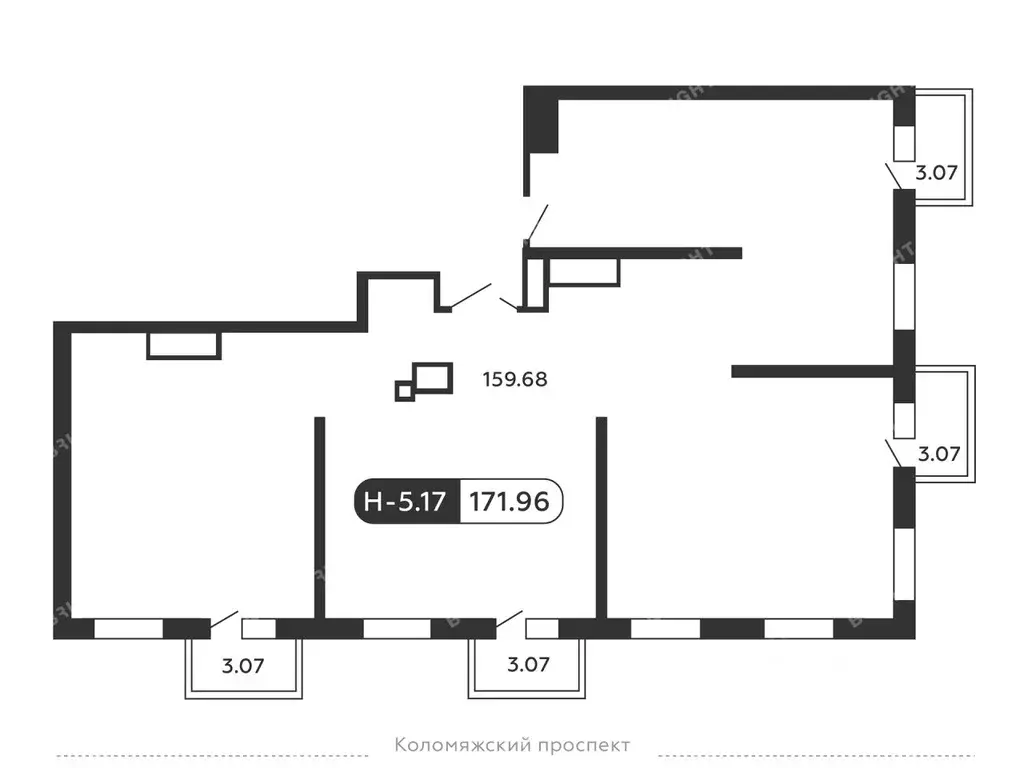 Офис в Санкт-Петербург Коломяжский просп., 19А (172 м) - Фото 2