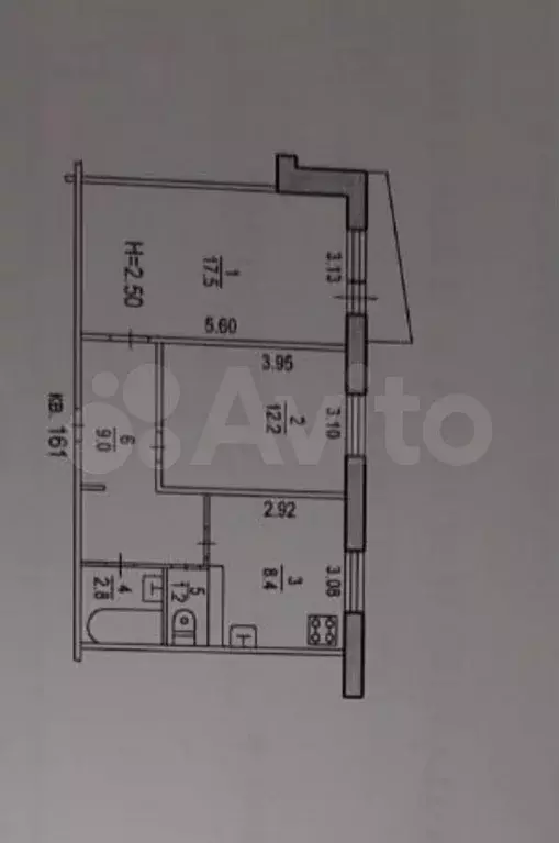 2-к. квартира, 51,5 м, 5/9 эт. - Фото 0