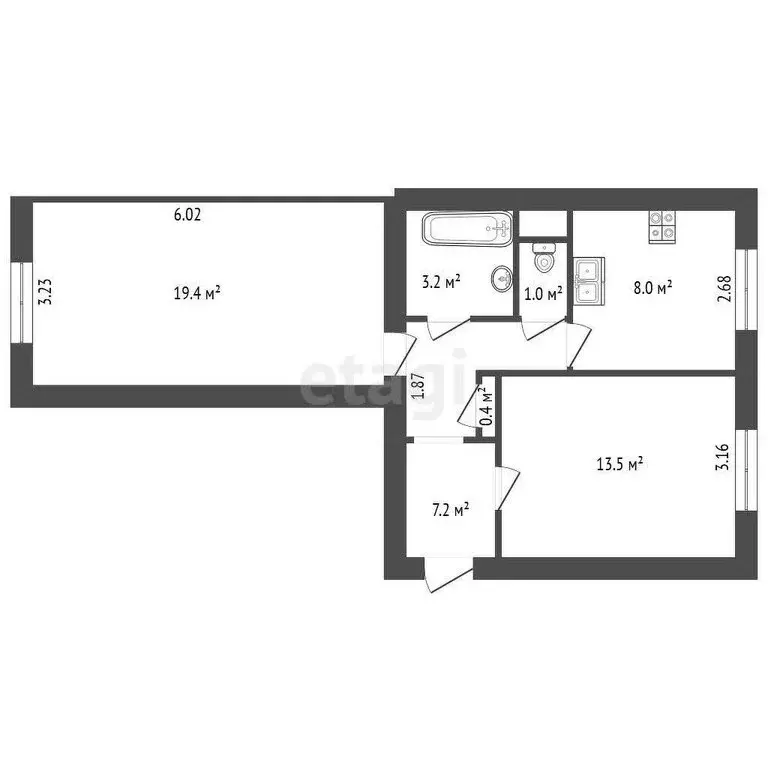 2-комнатная квартира: Санкт-Петербург, улица Ленсовета, 10 (54 м) - Фото 0