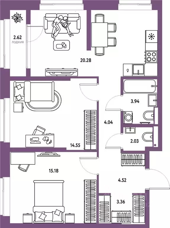 3-к кв. Московская область, Мытищи Страна.Парковая жилой комплекс ... - Фото 1